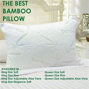 New Home Size Bed Comfort Hypoallergenic Bamboo Pillow with Aloe Vera Adjustable Cover Queen Firm for Sleeping Walmart