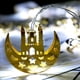 thumbnail image 1 of Fiudx Faroles para Ramadán Eid, Led Blanco Cálido o Multicolor, Diseño de Hierro Dorado, Decoración Interior, Ambiente Festivo, 10 Luces Led, 165 Cm de Largo, Funciona con Pilas., 1 of 6