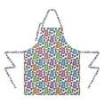 thumbnail image 2 of Easter and Rainbow Bunnies White Pattern Apron with Pockets, Cotton Linen Waterproof Adjustable Apron for Women, Kitchen Cooking Gardening BBQ Salon Apron, 33x27 Inch, 2 of 6
