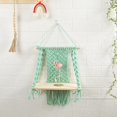 thumbnail image 1 of Estante flotante para colgar en de tapicería, colgador de plantas de pared de macramé hecho , estante colgante, soporte para libros de 30x40cm BLESIY Estante de pared de tapiz, 1 of 7