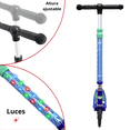 thumbnail image 2 of Scooter Patín del Diablo para Niños con Luces Plegable Altura Ajustable Antideslizante Freno 3 a 8 Años - Azul  Marino, 2 of 3