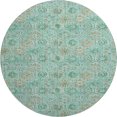 thumbnail image 2 of Addison Rugs Mayfield Premium Machine Washable Transitional Floral Aqua Round Rug, 8' x 8', 2 of 6