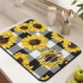 thumbnail image 3 of 2 Pack Washable Rubber Sunflower Cute Floral Dish Drying Mats for Kitchen Counter Home Large Coffee Bar Pad Accessories and Decor for Utensils Stemware (2pcs 18''x24''+19.5''x12''), 3 of 6
