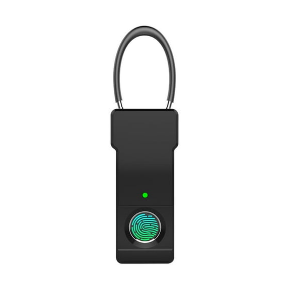 Fingerprint Padlock Bluetooth Combination Padlock Suitcase Luggage New Metal Code Lock Mini Fingerprint Key Anti-Theft Lock(Black)