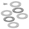 thumbnail image 4 of Happon 2 Sets AXK2035 Needle Roller Bearings, Thrust Bearing with 4 Washers, 20mm ID, 35mm OD,Small Bearings for Lawn Mower Truck Power Steering, 4 of 7
