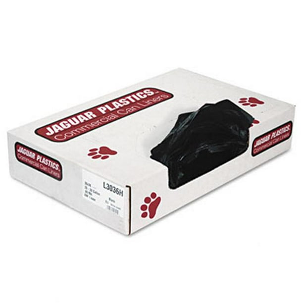 Jaguar Plastics L3036H Peut Liners Commerciaux de Force Industrielle- 30 gal- Noir- 200/Carton