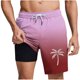thumbnail image 1 of Pantalones Cortos Casuales para Hombre Imprimir con Bolsillos Pantalones de Playa de Cintura Elástica, Pantalones Cortos de Cintura Elástica para Hombre, 1 of 5