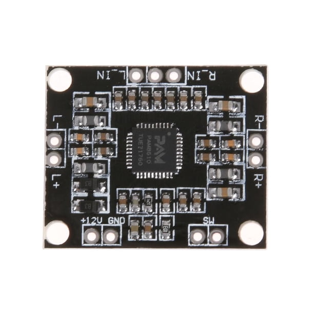 Audífonos 1 placa amplificadora PAM8610 DC 12V 2X15W de doble canal estéreo Clase D WDOplteas Para estrenar