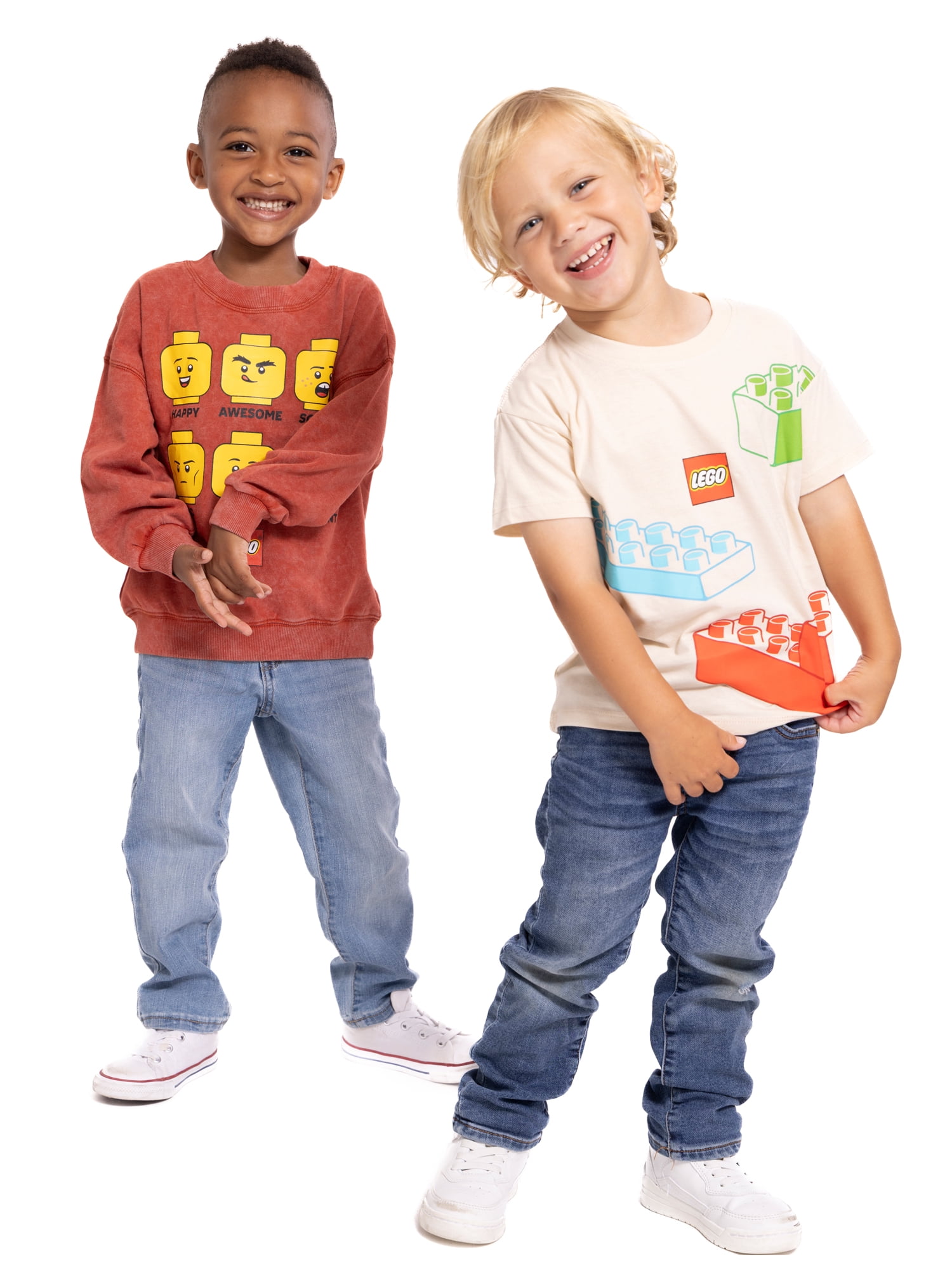 Lego Toddler Long Sleeve Graphic Crewneck, Sizes 12M-5T