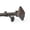 Antique Bronze, variant on Threadmade Home Florence Single Curtain Rod with Stacked Square Finial, Antique Pewter - 32"W x 78"L