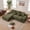 Green, variant on Cloud Sectional Couch with L-Shape Chaise,2 Cup Holders,Side Pocket,Deep Seat, No Assembly Modular Corduroy Boneless Sofa for Living Room,Apartment