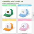 thumbnail image 4 of 10 PCS Sublimation Blank Trucker Hats, Comfortable Polyester Mesh Trucker Hats, Unisex Mesh Baseball Snapback Caps, Summer Mesh Caps for Men Women, 4 of 7