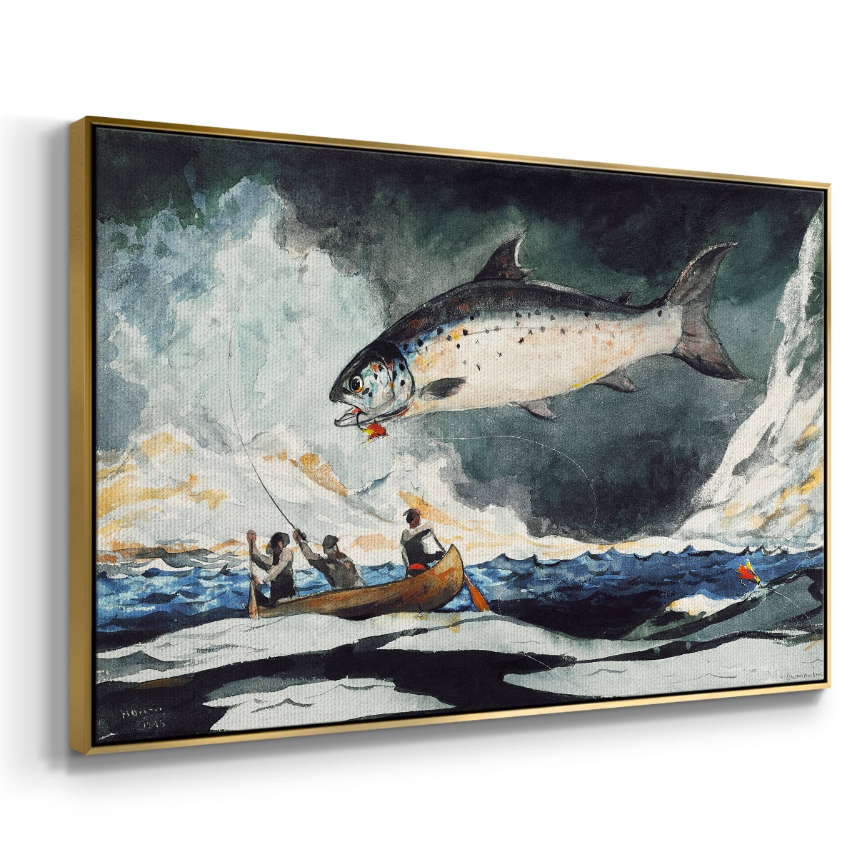 Vintage Landscape-CXLV By Wexford Home Framed in Gold Wood Gallery Wrapped Canvas 27 in. x 41 in.