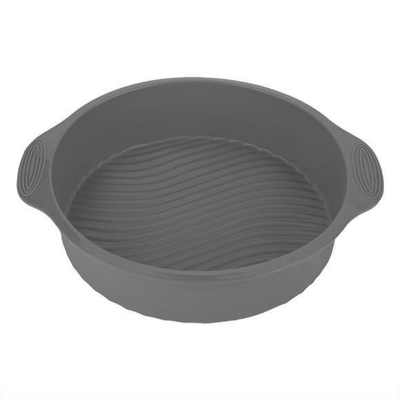 Moule à gâteau, Delaman 9 pouces moule à gâteau en Silicone forme ronde divers plat de cuisson pour four accessoires de cuisine accessoires pour la maison(gris)