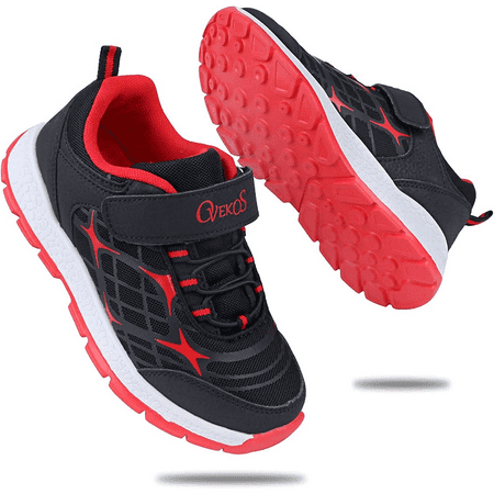 

Kids Trainers Boys Velcro Sneakers Lightweight Breathable Road Running Shoes Outdoor Walking Shoes