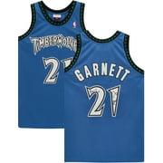 Kevin Garnett Minnesota Timberwolves Autographed Mitchell & Ness Blue Authentic Jersey with "Big Ticket" Inscription - Fanatics Authentic Certified