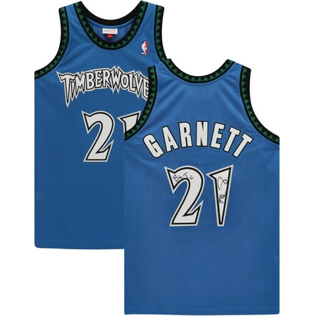 Kevin Garnett Minnesota Timberwolves Autographed Mitchell & Ness Blue Authentic Jersey with "Big Ticket" Inscription - Fanatics Authentic Certified