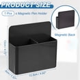 thumbnail image 2 of Uxcell Magnetic Pen Marker Holders, 125x40mm Dry Erase Marker Pencil Holder Cup Organizer for Classroom Home Office Refrigerator Whiteboard Locker, Black, 4.7x4.9x1.6", 2 of 6