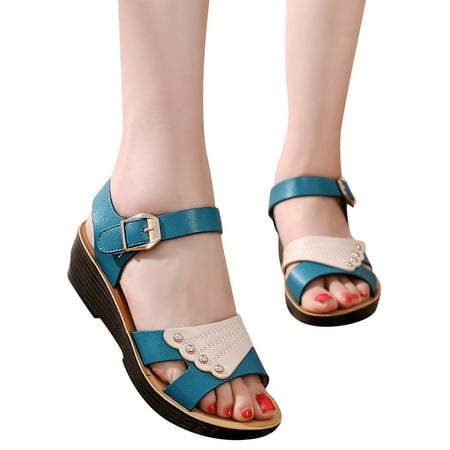 

Youmylove Women Sandals Ladies Flat Soft Leather Leaf Pattern Sandals Cutout Soft Sole Ladies Sandals Open Toe Flat Sandals Zapatos De Mujer