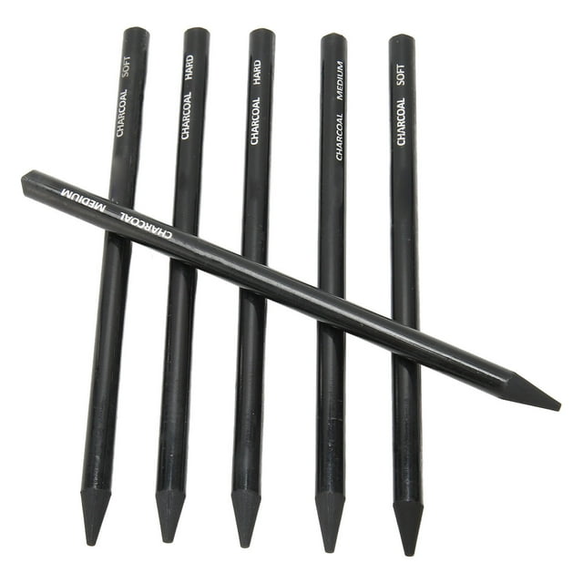 Lápices De Carbón, Ligeros, 6 Piezas, Lápices De Dibujo De Carbón, Suavemente Seguros, Evitan Roturas Para Escribir
