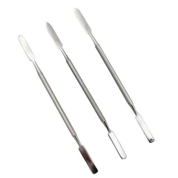 3 piezas de espátula de cemento dental Espátula de mezcla dental, instrumento de doble extremo restaurador de laboratorio de acero inoxidable para mezclar cemento
