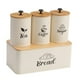 thumbnail image 2 of Juego de botes de cocina prácticos, utensilios de cocina multiusos, panera de metal Beige, 2 of 9