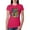 Raspberry, variant on , Colorful Majestic Neon Atric Wolf | Dean Russo Art Animal Lover Womens Slim Fit Junior Tee, Raspberry, XL
