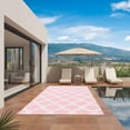 thumbnail image 3 of Pink Morocco Outdoor Rug for Patio/Deck/Porch, Non-Slip Large Area Rug 5 x 7 Ft, Geometric Moroccan National Abstract Art Indoor Outdoor Rugs Washable Area Rugs, Reversible Camping Rug Carpet Runner, 3 of 8