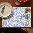 thumbnail image 5 of Pioneer Flower Floral Print Pattern Summer Placemats Table Placemats Set Of 4-Linen Kitchen Washable Placemats Table Mats 12x18 Inch Non-Slip Heat Resistant, 5 of 6