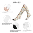 thumbnail image 5 of Lsque Floral Strawberr Pattern Sport Compression Socks for Men & Women 15-20 mmHg Knee High Nurse Pregnant Running Medical and Travel Athletic, 5 of 6