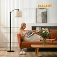 thumbnail image 6 of Otdair Floor Lamp with 9W LED Bulb , Standing Lamp with Lamp Shade for Living Room , Black, 6 of 9