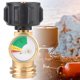 thumbnail image 3 of Medidor de presión de gas para barbacoa con adaptador de latón de 250 PSI, 3 of 8
