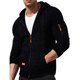 thumbnail image 2 of Ceisia Men's Slim Hooded Full-Zip Color-Accent Heathered Polyester Hooded Jacket Gift, 2 of 6