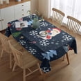 thumbnail image 2 of Dark Blue Christmas Santa Pattern Rectangle Tablecloth 60"x84",Waterproof Polyester Rectangle Table Cloth, Wipeable Spillproof Polyester Tablecloth for Dining, Camping, Indoor and Outdoor, 2 of 5