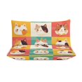 thumbnail image 3 of 3 Pcs Soft Bedding Set, Includes 1 Duvet Cover with Zipper And 2 Pillow,Shams Cartoon Cute Cat King(102"×90"), 3 of 8