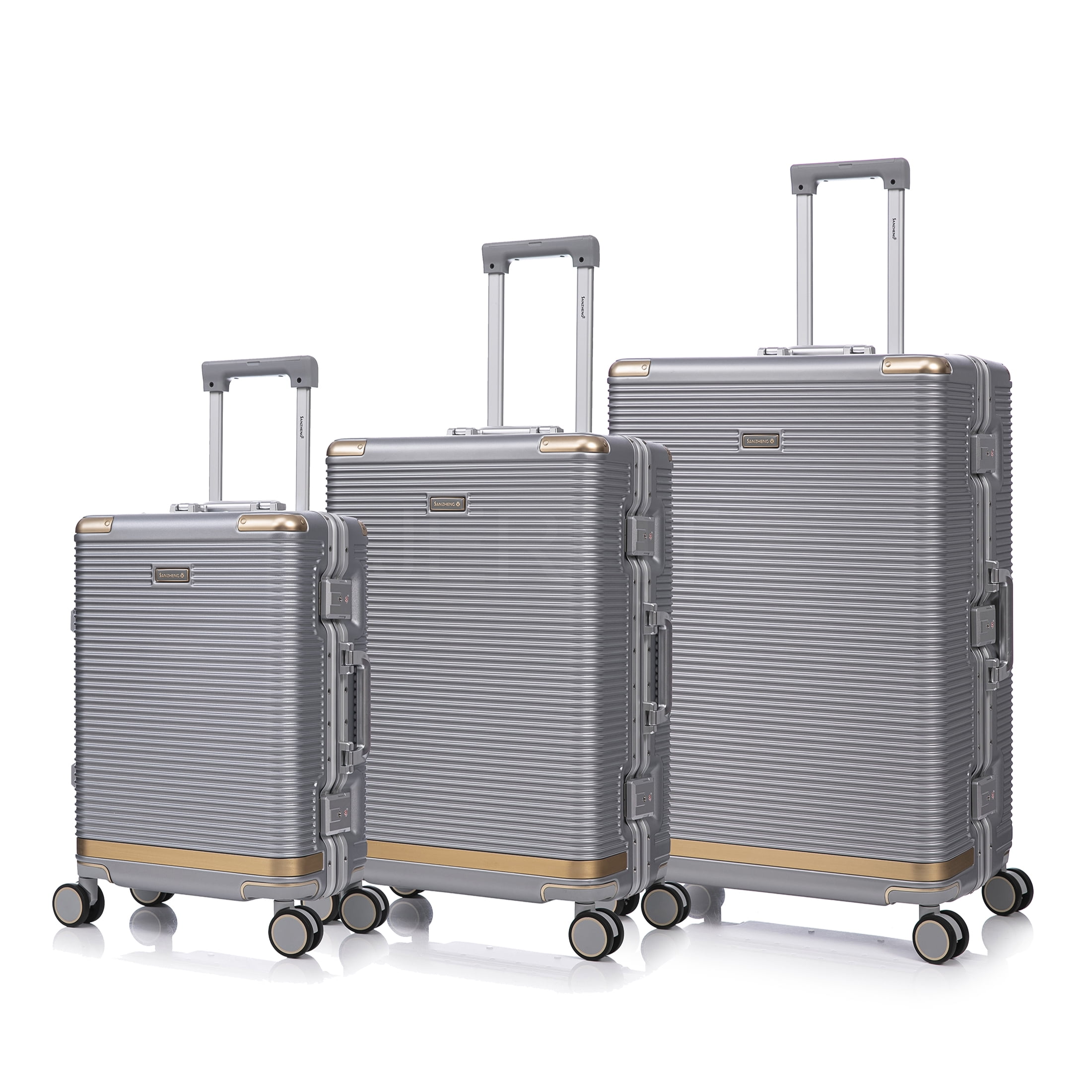 Dejuno Kingsley 3-Piece Hardside Spinner Luggage Set With TSA Lock