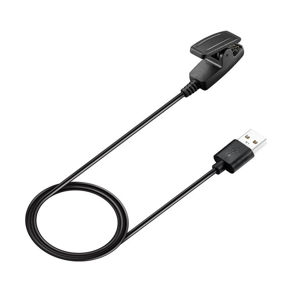 KOMI Charging Cable Compatible with Garmin Approach S20, Lily 2/1, ForeAthlete 35J, Vivomove Trend/HR, Forerunner 35/30/735XT/235/230/630/645/645 Music/35J Smart Watches USB Charger Clip (Black)