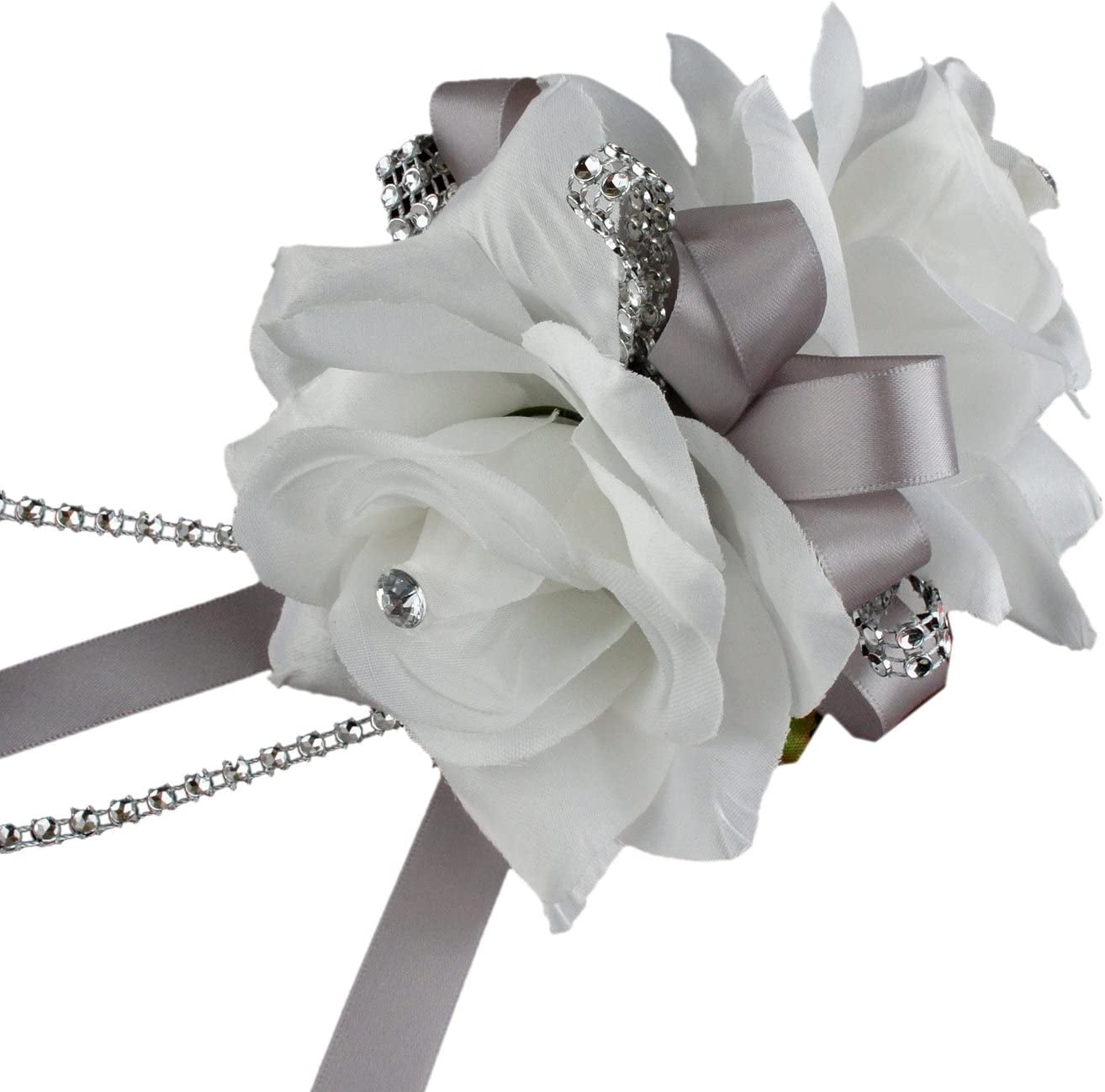 Open rose Wrist corsages with pearl wristband for wedding,prom,dance