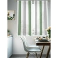 thumbnail image 4 of Sage Green Grey Striped Sheer Curtains for Living Room Bedroom Geometric Vertical Stripes Sheer Curtains 63 Inch Long 2 Panels Set Light Filtering Curtain Window Treatments Drapes for Dining Room, 4 of 6