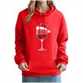thumbnail image 2 of Craaazy Womens Shirts Fashion Christmas Print Pocket Shoulder Sleeves Long Sleeved Top Hooded Sweatshirt Gifts for Women, 2 of 4