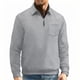 thumbnail image 1 of Blusa y camisa de manga larga con cuello vuelto para hombre, color liso, Return to the Ancients, bolsillos voluminosos, cuello con media cremallera, sudadera con capucha para hombre, blusa de poliéste, 1 of 3