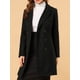 thumbnail image 5 of Abrigo largo de invierno de doble botonadura con solapa de muesca para mujer INSPIRE CHIC M Negro, 5 of 7