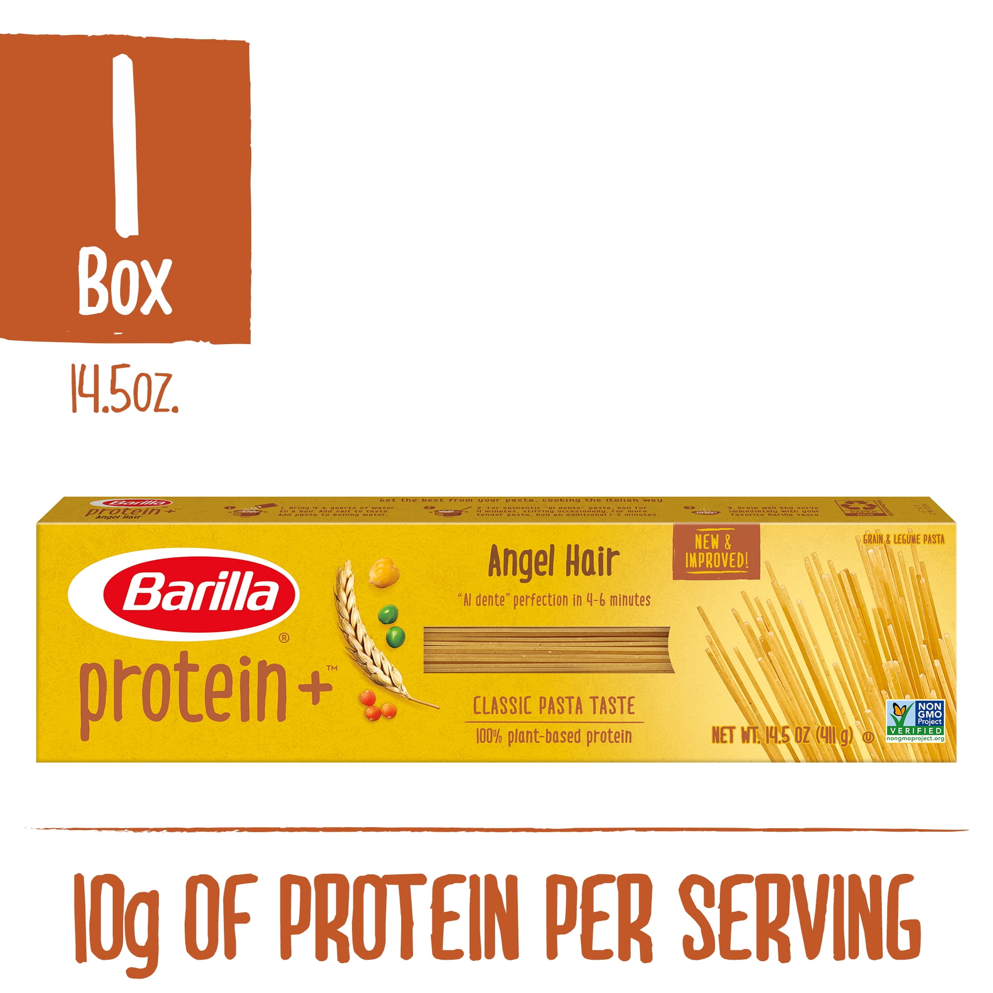 Barilla® Protein+ Grain & Legume Angel Hair Pasta, 14.5 oz Walmart