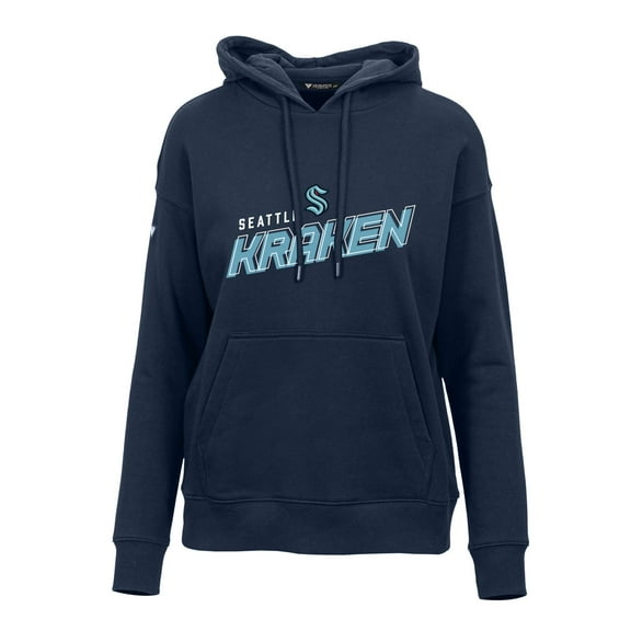 Women's Levelwear Deep Sea Blue Seattle Kraken Adorn Premier 2.0 Fleece Pullover Hoodie