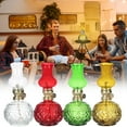 WOCACHI Glass Kerosene Indoor Retro Classic Burning Lights Oil Lamp for