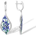 thumbnail image 2 of CFIOZYOS 925 Sterling Silver Cubic Zirconia Flower & Dragonfly Enamel Earrings for Women, 2 of 11