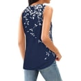 thumbnail image 5 of Fmbrln Tank Tops for Women Summer Sleeveless Crew Neck Hollow Out Tops Casual Loose Fit Floral Print Beach Vacation Tees Blouses, 5 of 6