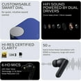 thumbnail image 4 of CMF Buds Pro 2 Wireless Earbuds Bluetooth 5.3 Headphones Hi-Res Audio with LDAC 50 dB Hybrid Noise Cancelling Earbuds Ultra Bass Technology 43H Play Time Orange, 4 of 11