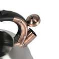 thumbnail image 3 of Mr. Coffee Flintshire 2.2 Quart Large Whistling Stainless Steel Tea Kettle - Brush Stainless Steel W/ Copper, 3 of 9