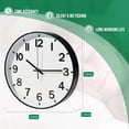 thumbnail image 6 of Sanmadrola Wall Clocks Battery Operated,12 inch Silent Non Ticking Modern Wall Clock for Living Room Bedroom Kitchen Office Classroom Decor Glass Front White with Black Frame, 6 of 8